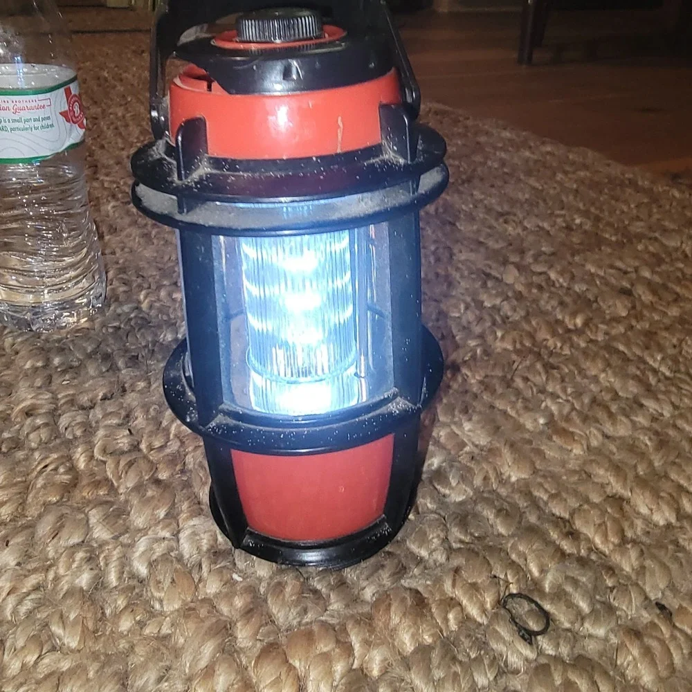 Portable LED Camping Lantern Outdoor Lantern Emergency Light Red Black